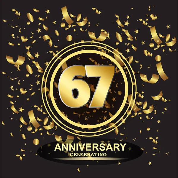 67. Yıl dönümü logo şablonu