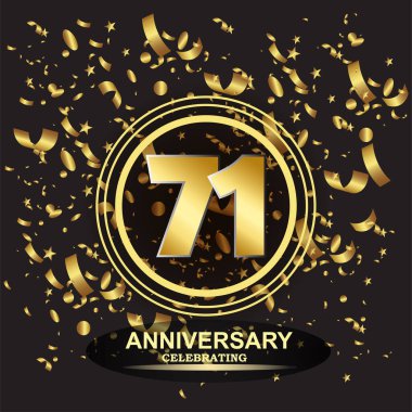 71. Yıl dönümü logo şablonu