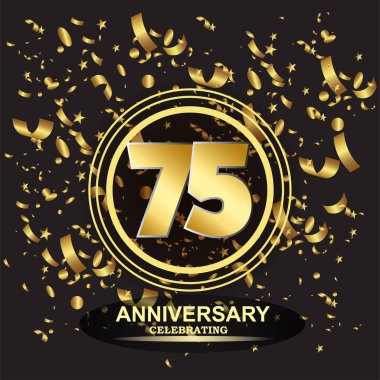 75. Yıldönümü logo şablonu