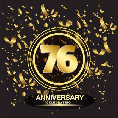 76. Yıldönümü logo şablonu