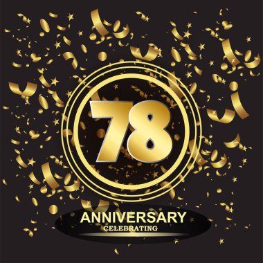 78. Yıl dönümü logo şablonu