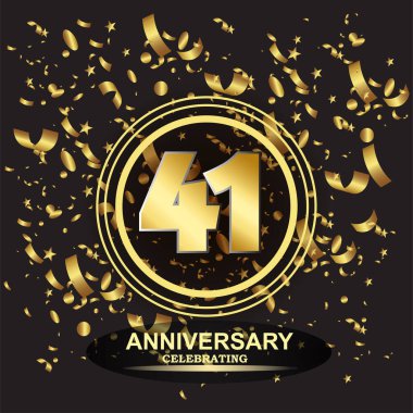 41. Yıldönümü logo şablonu