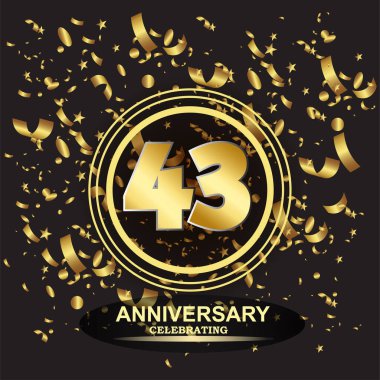 43. Yıldönümü logo şablonu