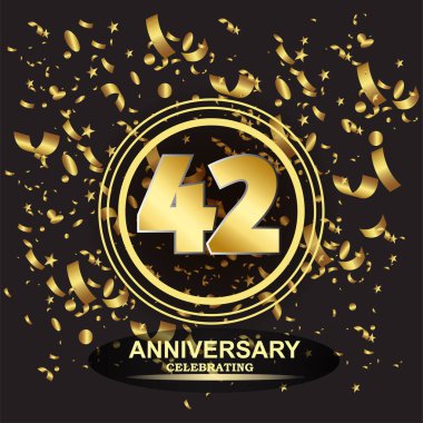 42. Yıldönümü logo şablonu