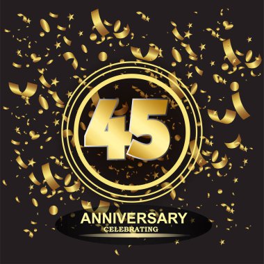 45. Yıldönümü logo şablonu