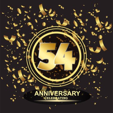 54. Yıldönümü logo şablonu