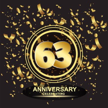 63. Yıldönümü logo şablonu