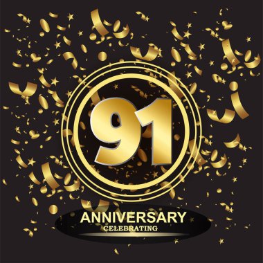 91. Yıldönümü logo şablonu
