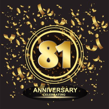 81. Yıldönümü logo şablonu