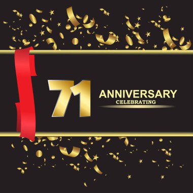 71. Yıl dönümü logo şablonu