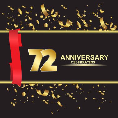 72. Yıldönümü logo şablonu
