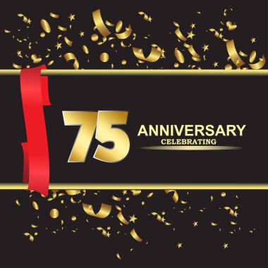 75. Yıldönümü logo şablonu