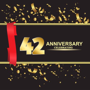 42. Yıldönümü logo şablonu