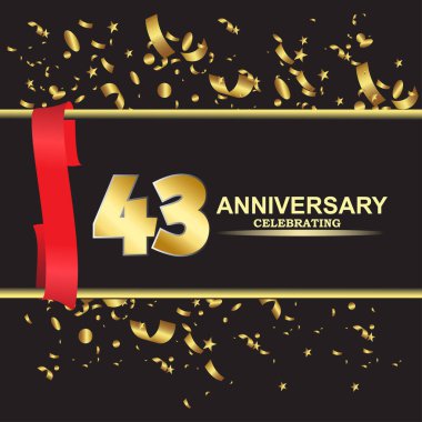 43. Yıldönümü logo şablonu