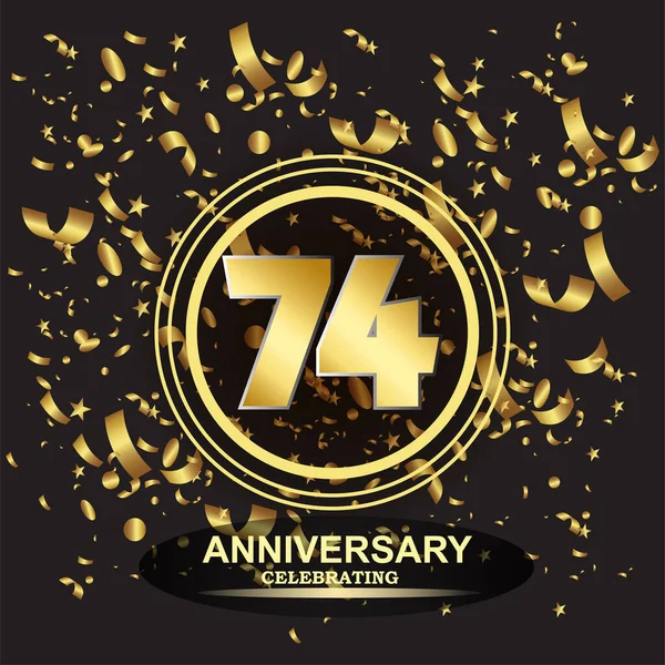 74. Yıldönümü logo şablonu