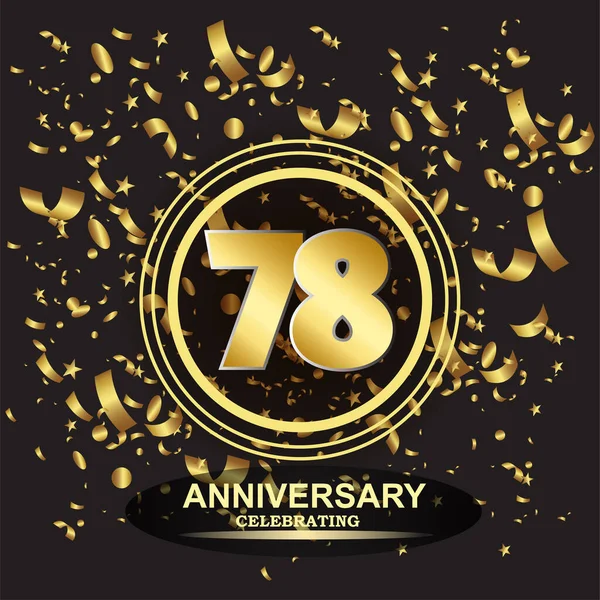 78. Yıl dönümü logo şablonu