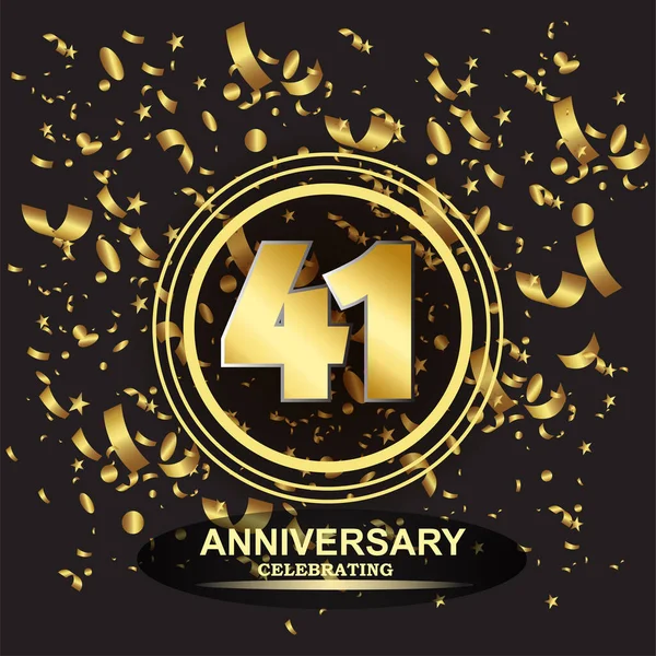 41. Yıldönümü logo şablonu