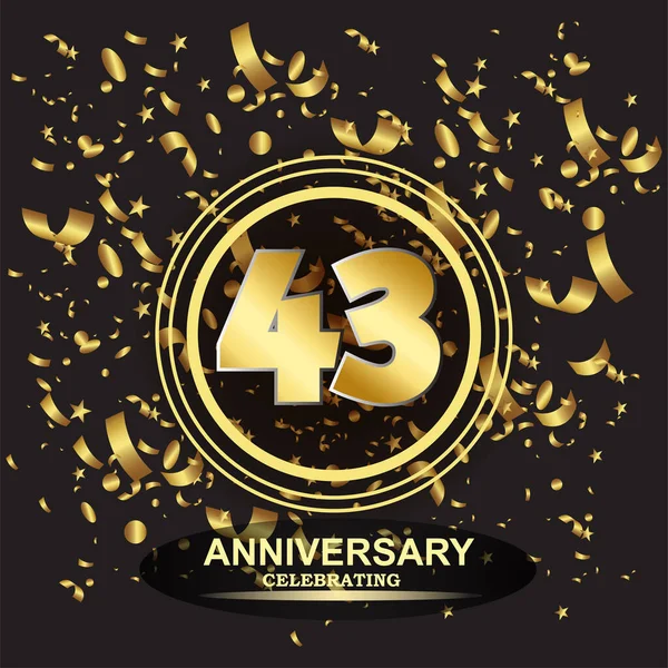 43. Yıldönümü logo şablonu