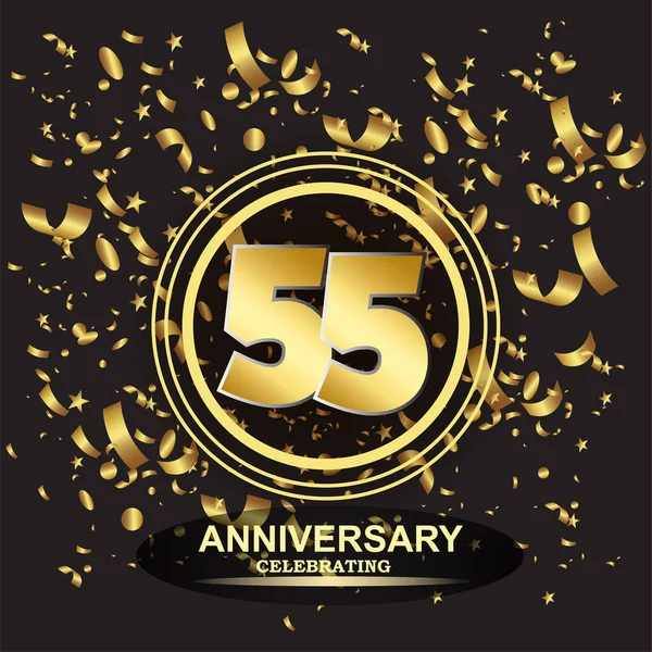 55. Yıldönümü logo şablonu