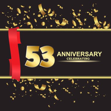 53. Yıldönümü logo şablonu