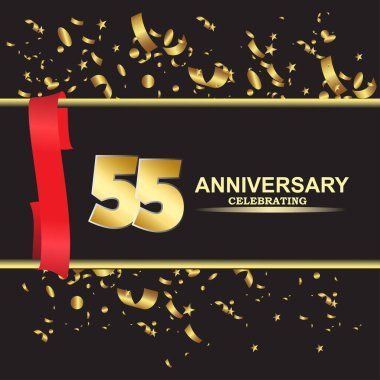 55. Yıldönümü logo şablonu