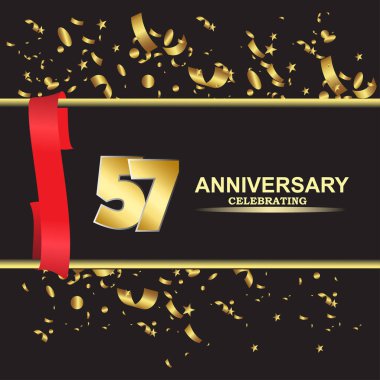 57. Yıldönümü logo şablonu