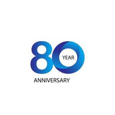 Seksen Yıl Yıldönümü Vektör Şablonu Tasarım Çizimi