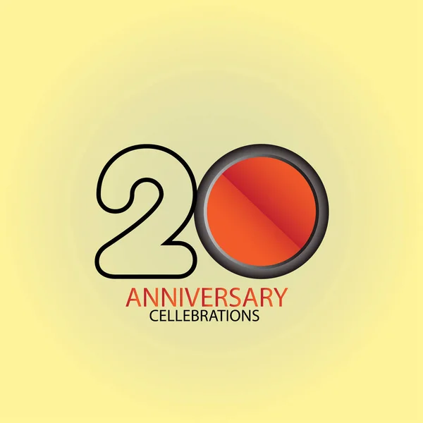 Anos Anniversary Vector Template Design Ilustração — Vetor de Stock