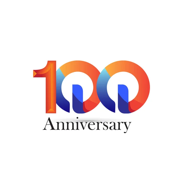 100 Anos Anniversary Vector Template Design Ilustração —  Vetores de Stock