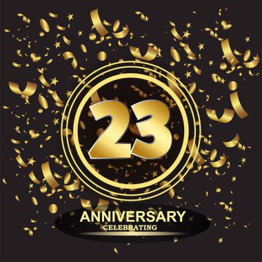 23. yıl dönümü logo şablonu vektörü