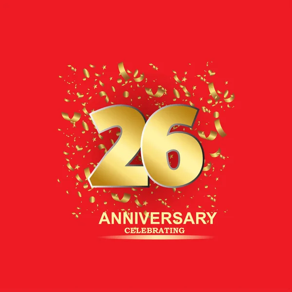 Year Anniversary Vector Template Design Illustration — Stock Vector