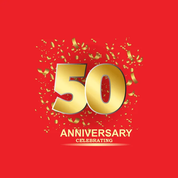 50周年矢量模板设计图解 — 图库矢量图片