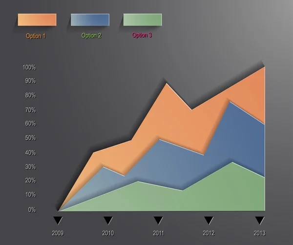 Papel colorido Infografías — Vector de stock