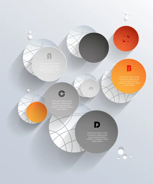 Cercles de papier avec ombres — Image vectorielle