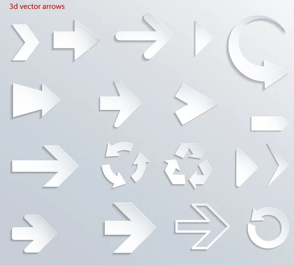Set van abstracte pijlen — Stockvector