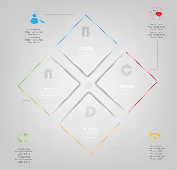 Minimální styl infographic šablona — Stockový vektor