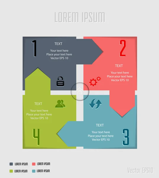 Abstraktní infographic šablona — Stockový vektor