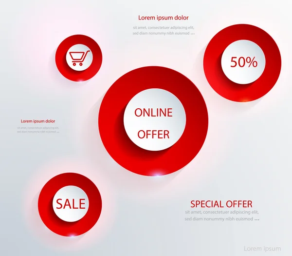 Sale Promotion Homepage — Stock Vector