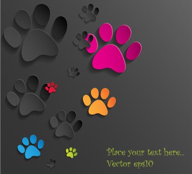 Cat paws background. clipart