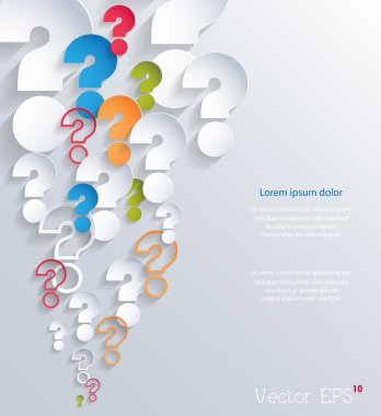 Question marks background. clipart