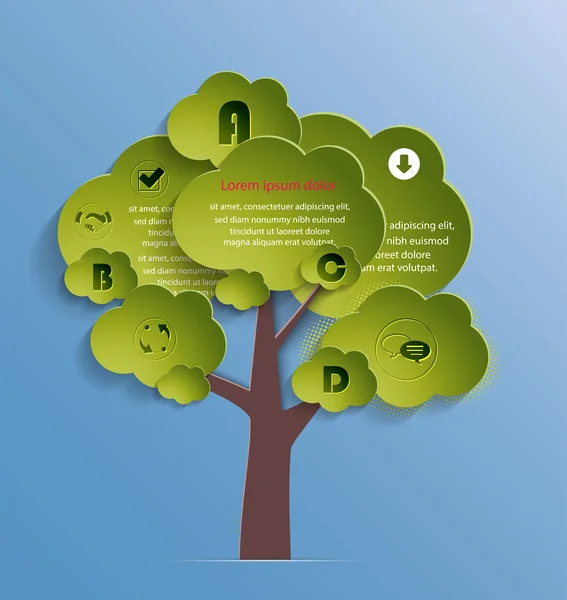 Plantilla de infografía ecológica — Archivo Imágenes Vectoriales