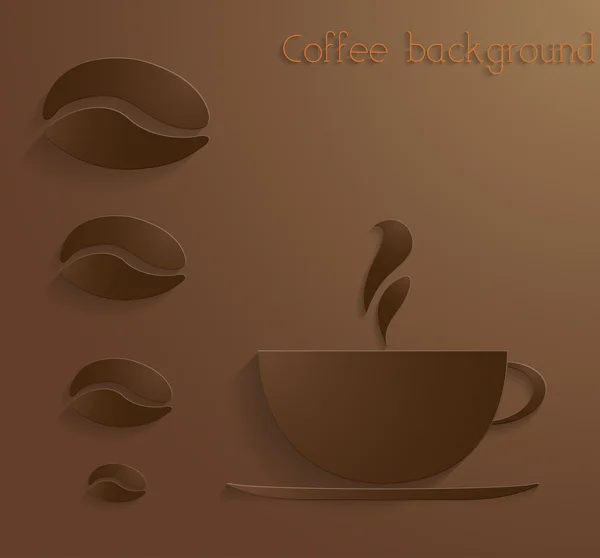 Fundo de café abstrato — Vetor de Stock