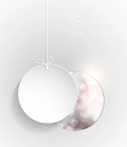 Christmas ball bokeh background. — Stock Vector