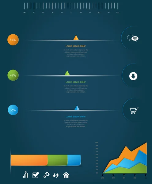 Diseño de plantilla de infografías — Archivo Imágenes Vectoriales