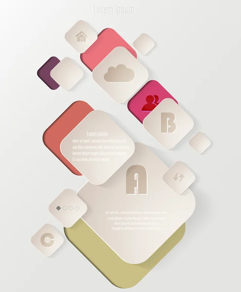 3D kağıt şekiller soyut