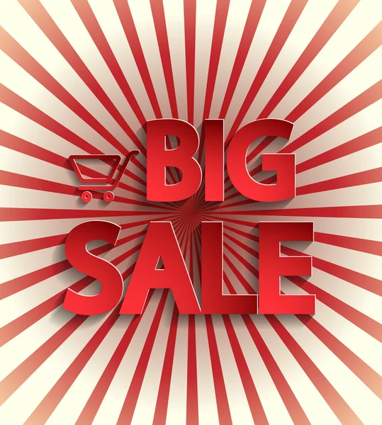 Big sale retro poster — Stock Vector