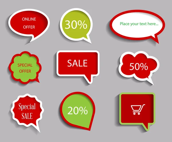 Sale discount tags — Stock Vector