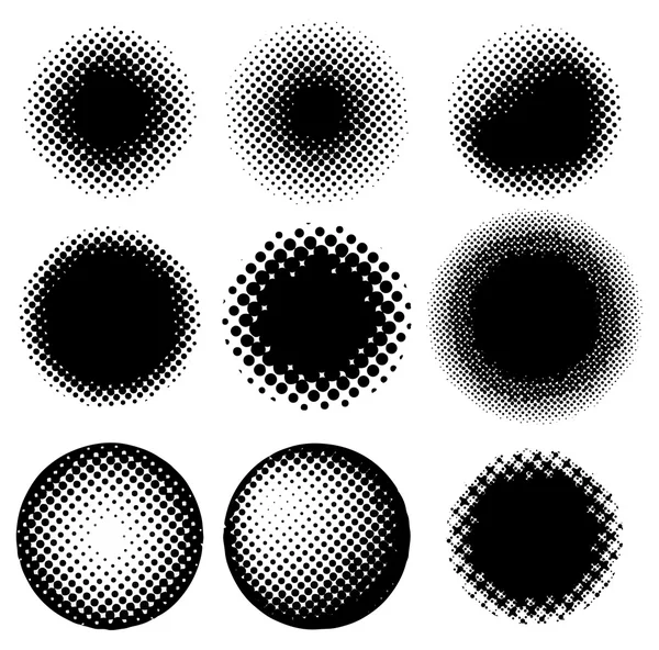 斑点的闪存，半色调圈子 — 图库矢量图片