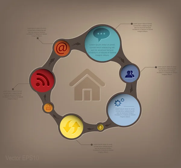 Circle design infographic template — Stock Vector