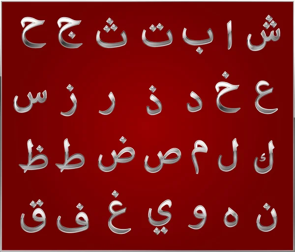 Gümüş Arap harfleri